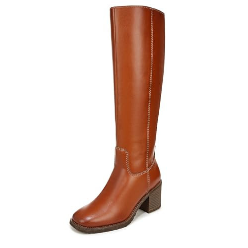 ZODIAC Womens Cindy Tall Block Heel Boot Brown 9.5 M | Amazon (US)