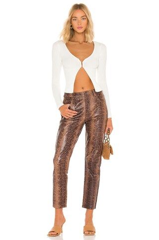 One Teaspoon Python Leather Trucker Pants in Python from Revolve.com | Revolve Clothing (Global)