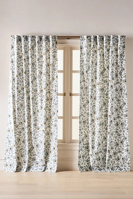 McKenzie Parrott Cotton Printed Floral Curtain | Anthropologie (US)