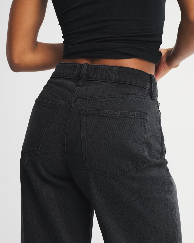 Curve Love High Rise Wide Leg Jean | Abercrombie & Fitch (UK)