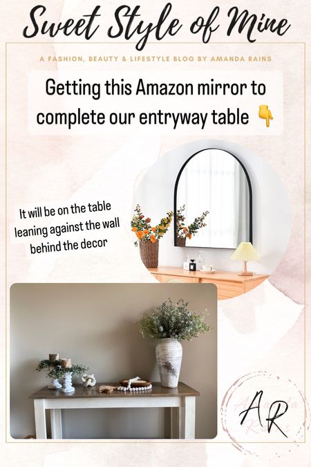 Entryway table decor and mirror from Amazon 

#LTKhome #LTKFind #LTKunder100