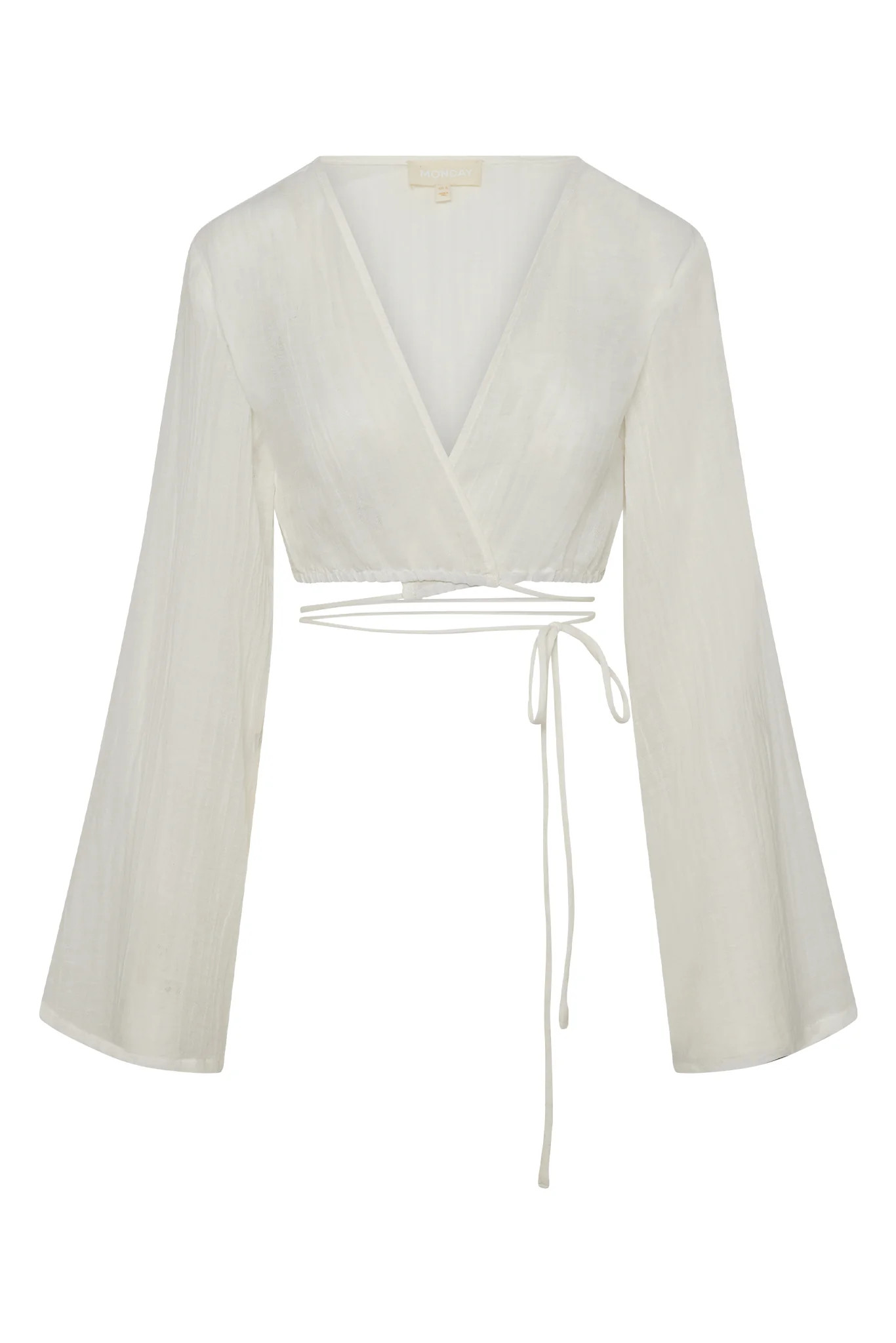 Azores Top - Ivory Crinkle Linen | Monday Swimwear