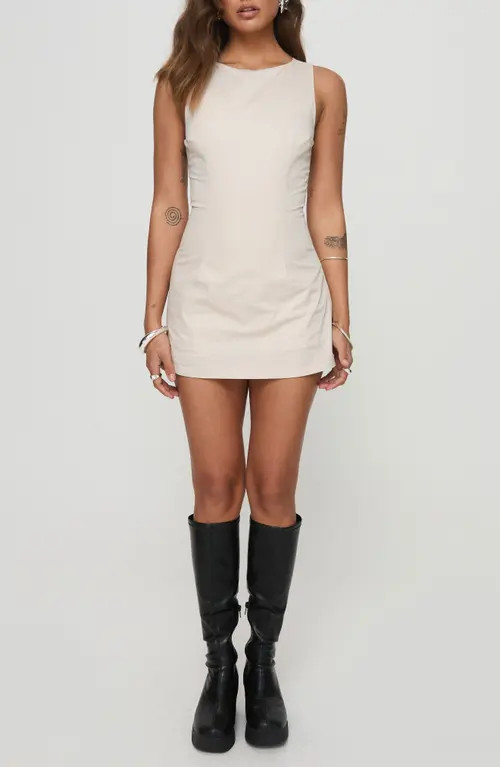 Princess Polly Yumiko Skirted Organic Cotton Romper in Cream at Nordstrom, Size 4 | Nordstrom