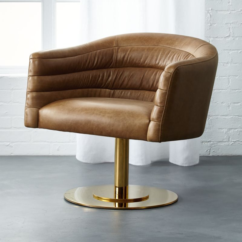 Cupa Large Leather Chair + Reviews | CB2 | CB2