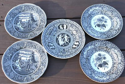 Spode ARCHIVE COLLECTION GREEK BLACK & WHITE 6 inch Bread Plate Set of 5 MINT  | eBay | eBay US