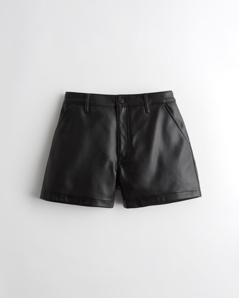 Girls Ultra High-Rise Faux Leather Short 3" | Girls Girls Search L2 | HollisterCo.com | Hollister (US)