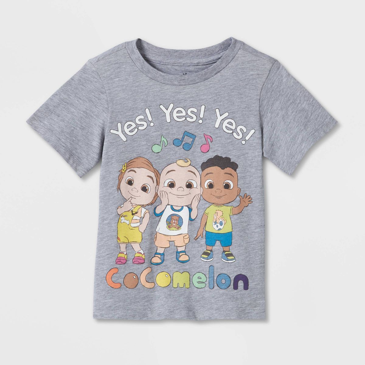 Toddler Boys' Cocomelon Short Sleeve T-Shirt - Gray | Target