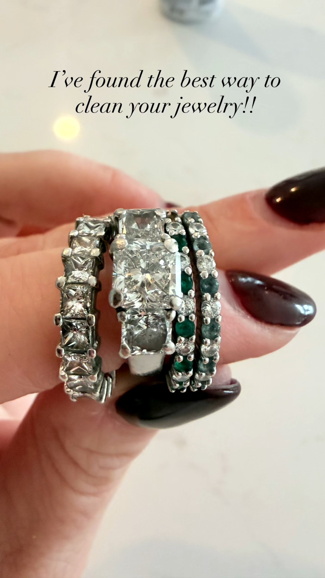 Post holidays me and my rings both need a refresh!! After cooking, dishes, lotions…my rings are so dull. 

@Shinery is a plant based cleaner that is safe on all jewelry and gemstones and is as easy to use as washing your hands!! Seriously!!! And the results - AMAZING!! 

Give yourself a post holiday gift and try out Shinery!! 

#ad #jewelrycare #refresh #newyear 

#LTKBeauty #LTKselfcare #LTKmorningroutine