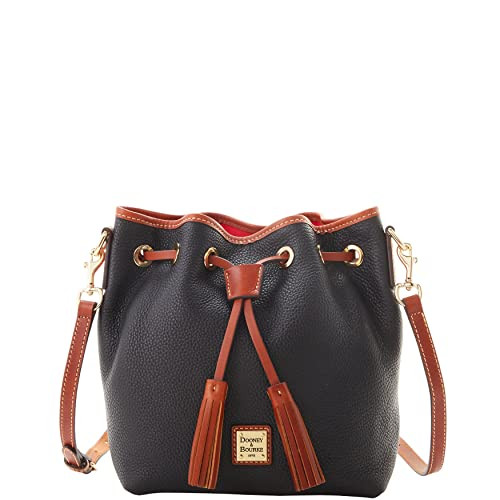 Dooney & Bourke Crossbody Bucket Bags for Women, Pebble Grain Leather Aimee Crossbody Drawstring ... | Amazon (US)