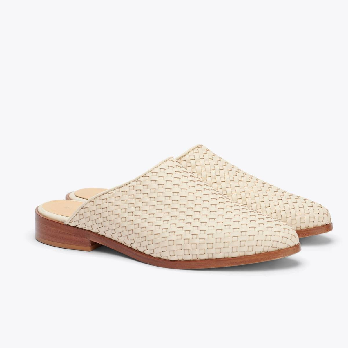 Ama Woven Mule Woven Bone | Nisolo