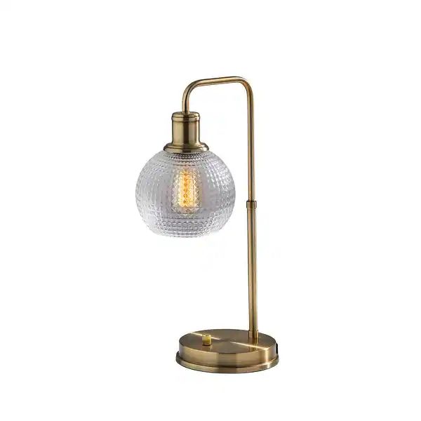 Adesso Barnett Globe Table Lamp - Overstock - 32467923 | Bed Bath & Beyond