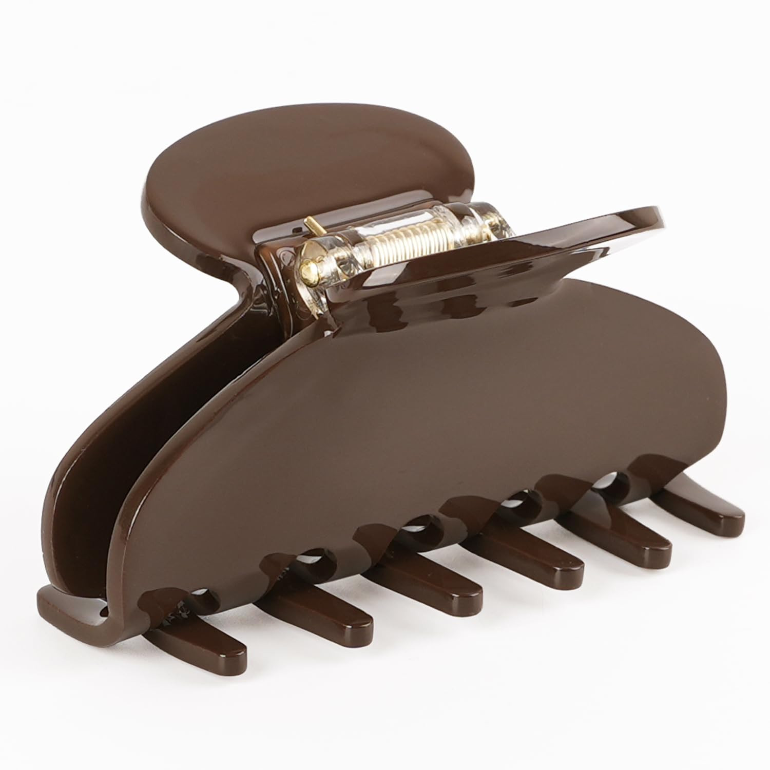 MAORULU Medium Cute Acetate Hair Claw Clips for Women Girls, 3 Inch Claw Clips for Thin & Medium Thick Hair, Durable French Banana Clip with Gift Box (Dark Brown) | Amazon (US)