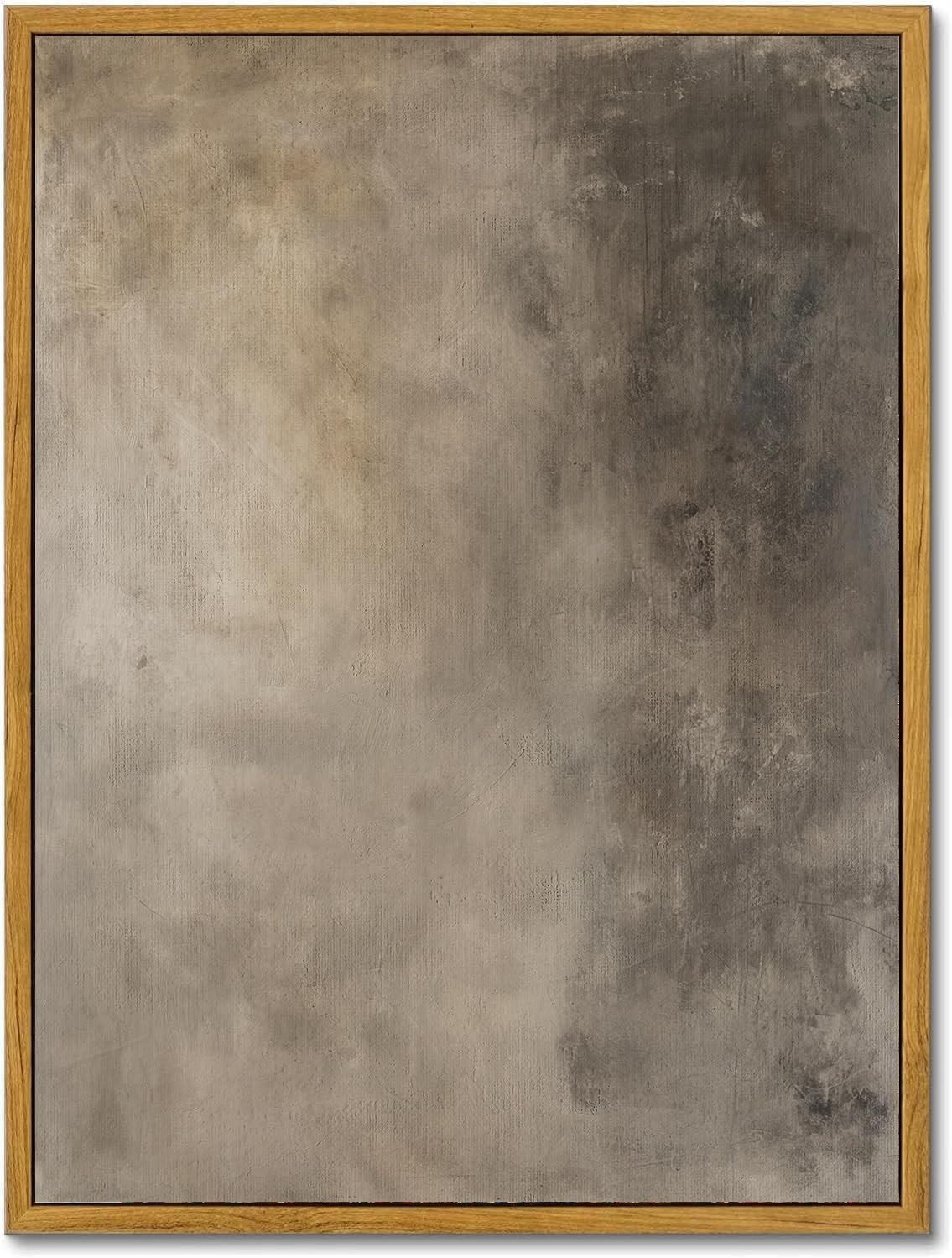 KBKBART Framed Neutral Wall Art, Earthy Abstract Canvas Oil Painting, Minimalist Textural Artwork... | Amazon (US)