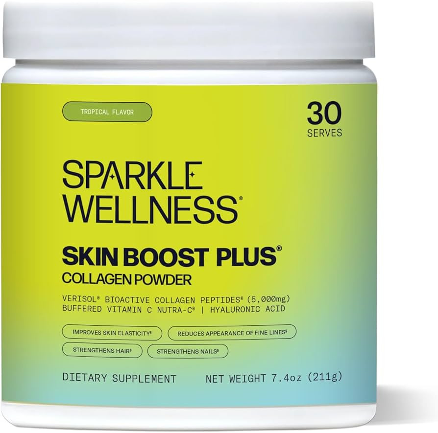 Sparkle Wellness Skin Boost Plus (Tropical) [30-Serves] | Collagen Powder Supplement with VERISOL... | Amazon (US)