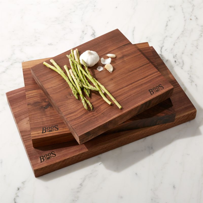 John Boos Rustic Edge Walnut Cutting Boards | Crate & Barrel | Crate & Barrel