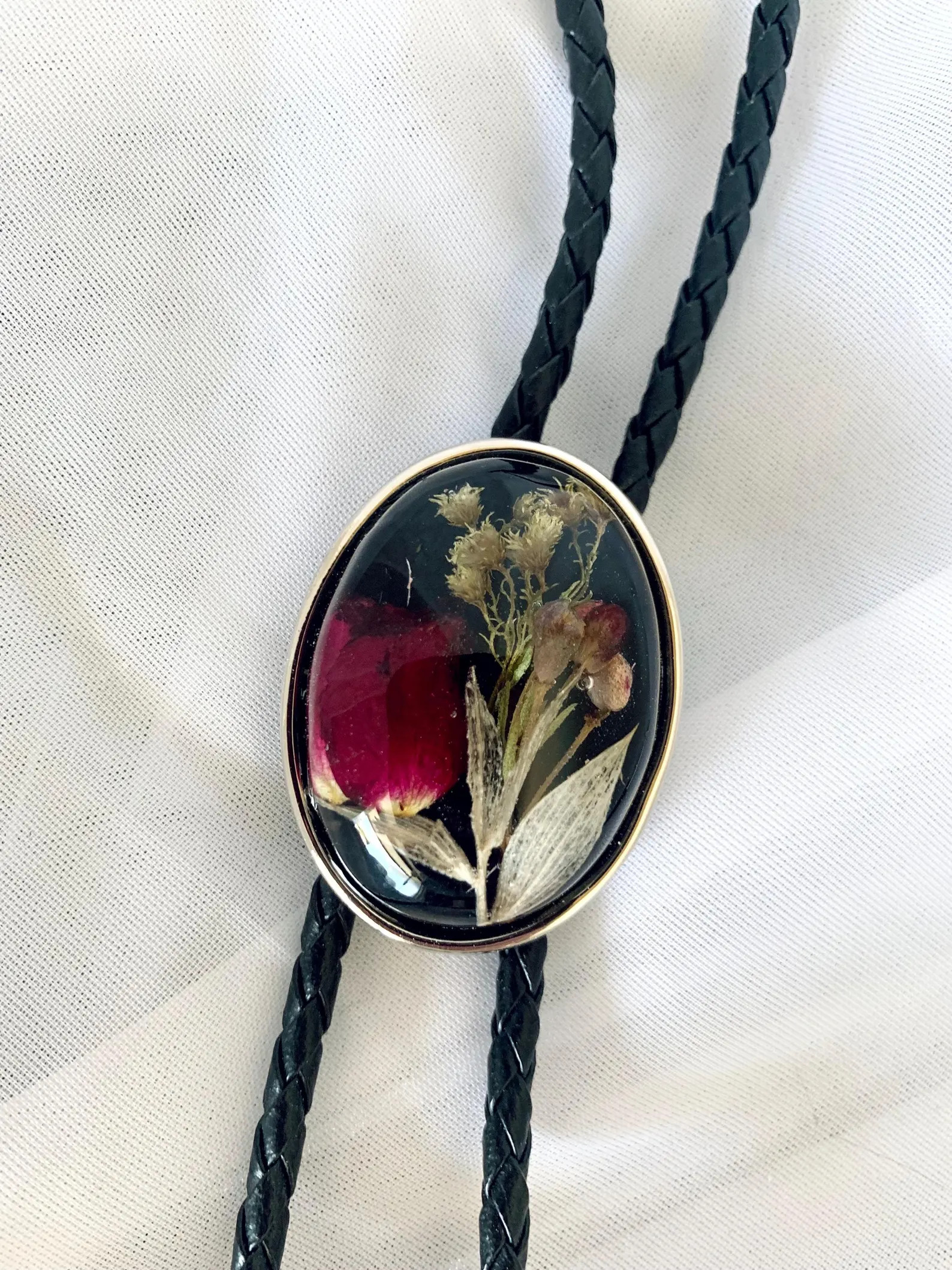 CUSTOM FLOWER BOLO - Sterling Wedding Keepsake Bolo Tie- Preserved Bouquet for Him- Preserved Flo... | Etsy (US)