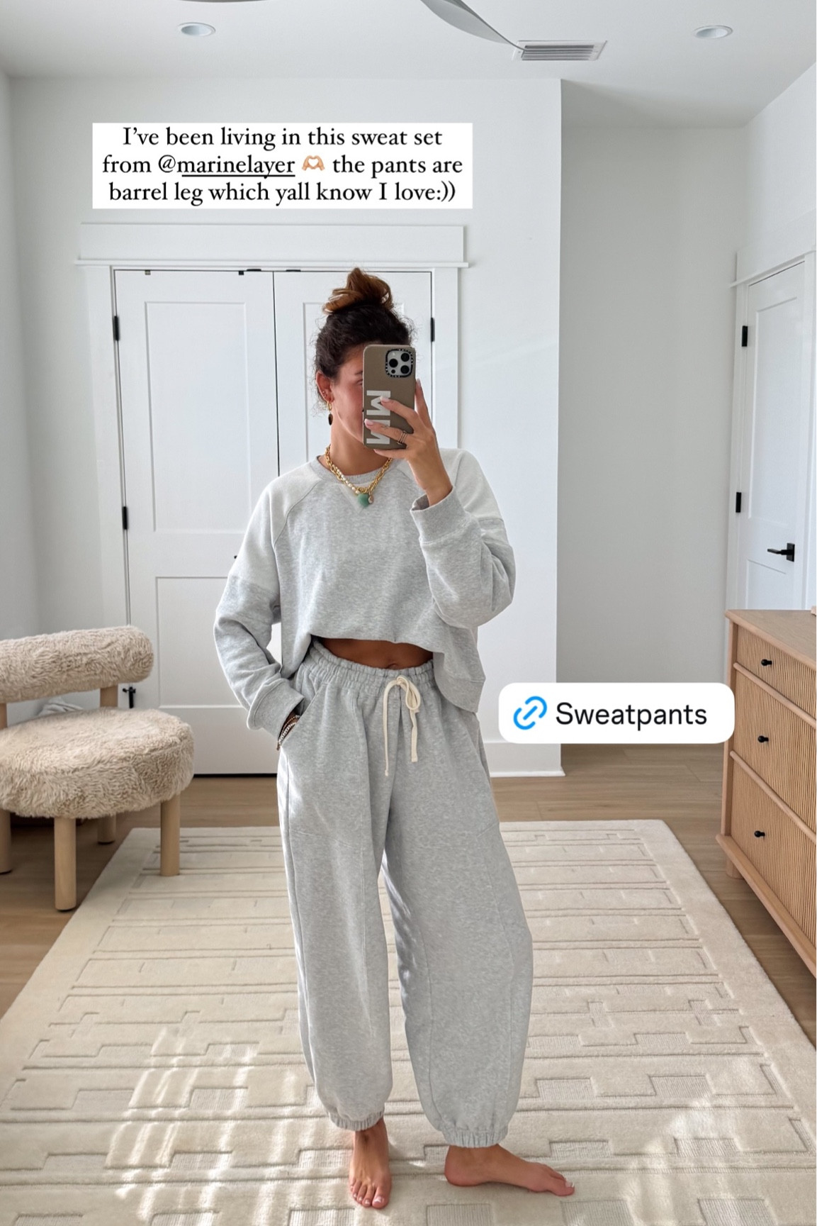 I’ve been living in this sweat set🫶🏼 the pants are barrel leg which yall know I love:)) wearing size S pants and M top

loungewear, matching set, barrel leg pants, pullover, grey sweatshirt, heather grey, comfy outfit, travel outfit, airport outfit, road trip outfit, travel ootd, Marine Layer, sweats, casual style, street style, vacation outfit, cozy style

#LTKFindsUnder100 #LTKStyleTip #LTKMostLoved