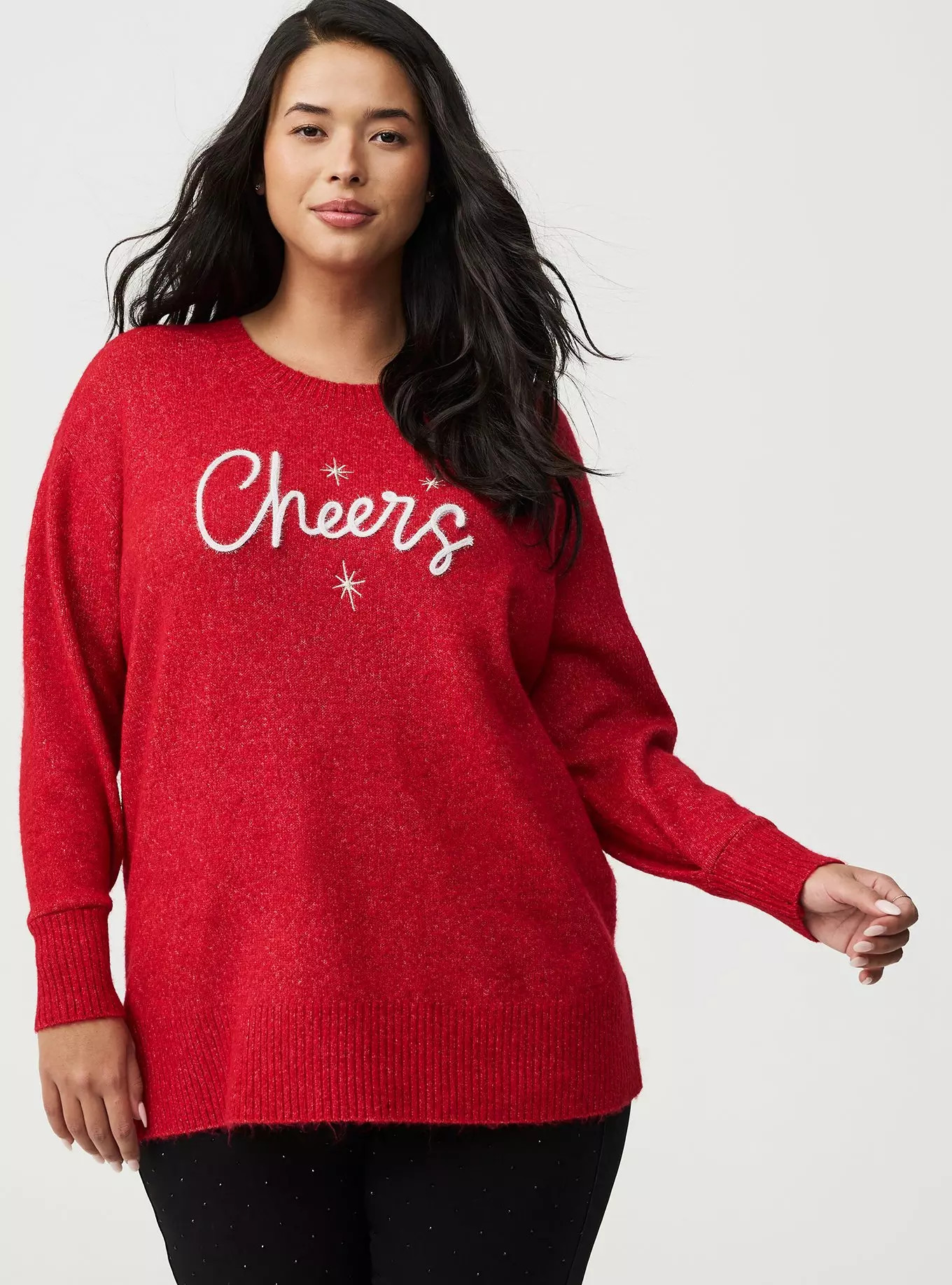 Vegan Cashmere Crew Pullover Sweater | Torrid (US & Canada)