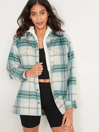 Transitional Plaid Utility Shacket for Women | Old Navy (US)