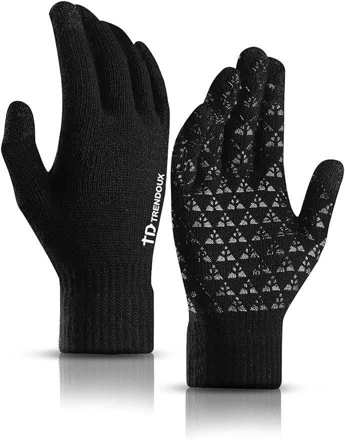TRENDOUX Winter Gloves for Men Women - Upgraded Touch Screen Cold Weather Thermal Warm Knit Glove... | Amazon (US)