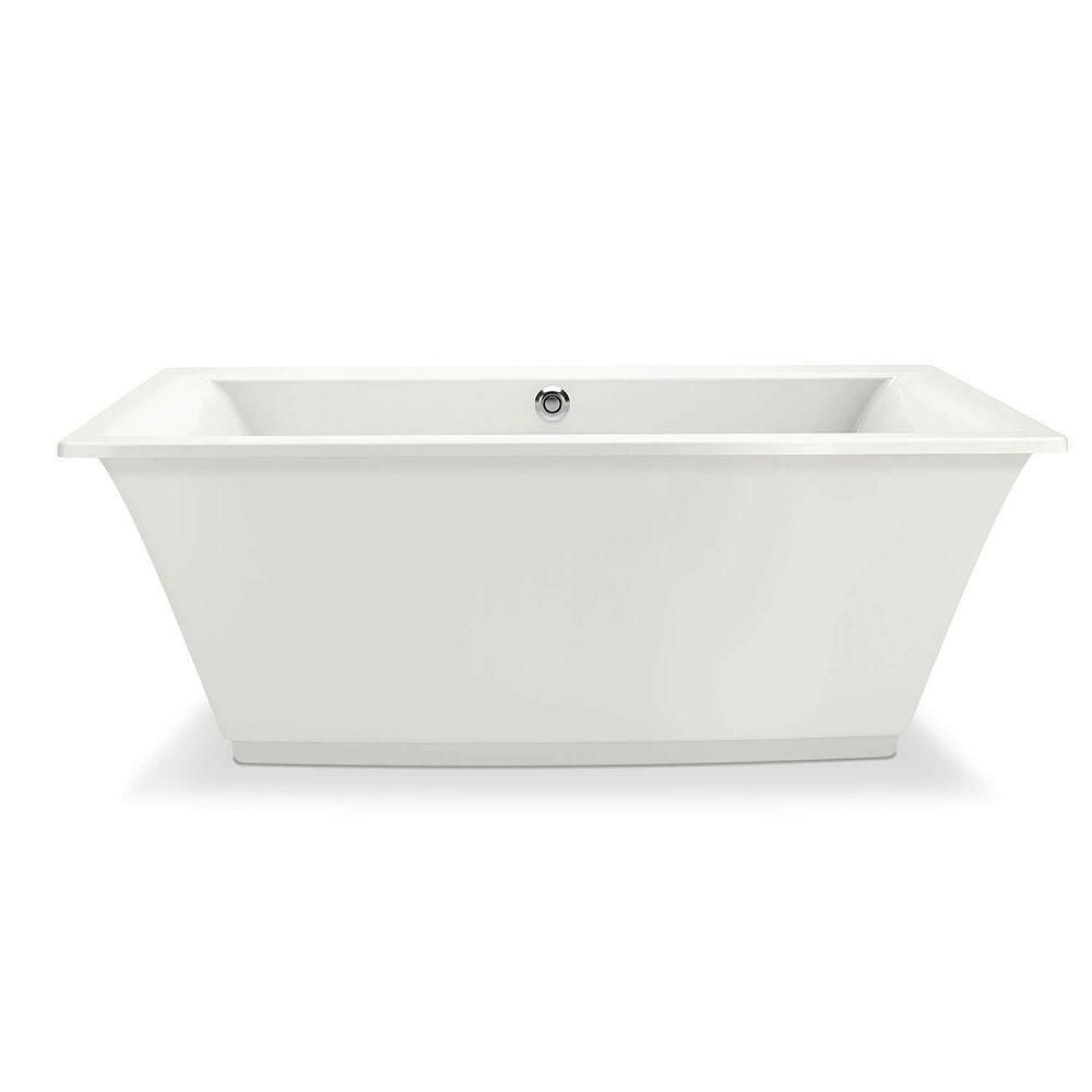 MAAX Optik 66 in. Acrylic Flatbottom Rectangular Freestanding Bathtub in White-105742-000-001 - T... | The Home Depot