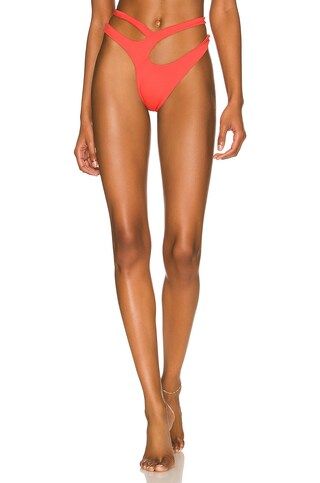 Indah Cora Cutaway Bikini Bottom in Coral from Revolve.com | Revolve Clothing (Global)