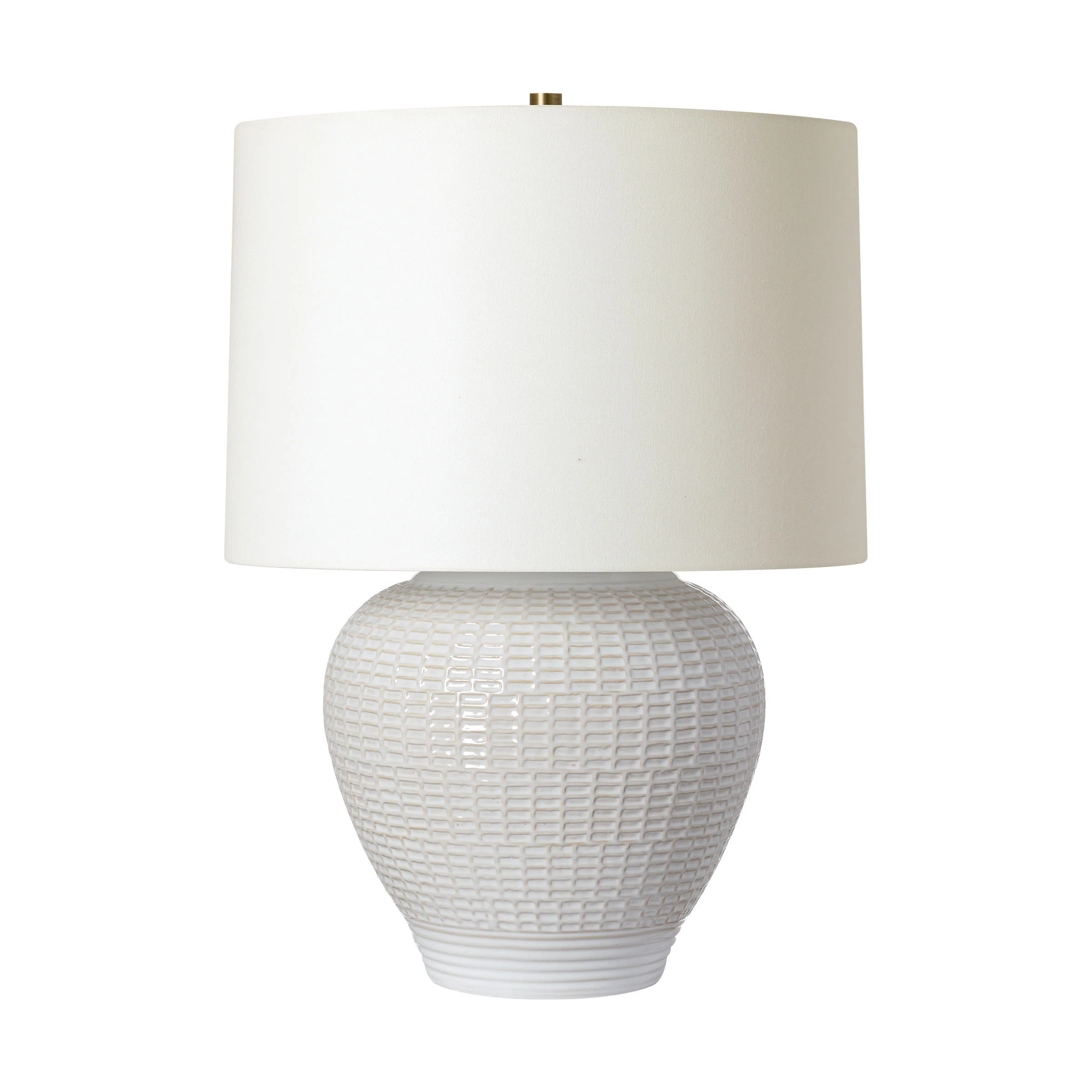 Lauren Ralph Lauren Marcel 1 Light Bedroom Home Office Living Room Lamp In New Finish With White Linen Shade | Wayfair North America