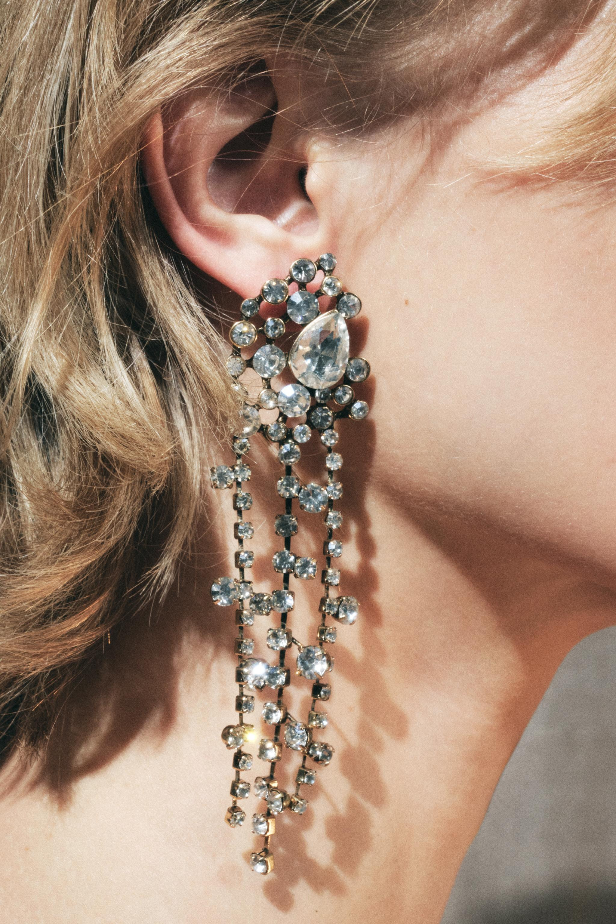 JEWEL WATERFALL EARRINGS | Zara US