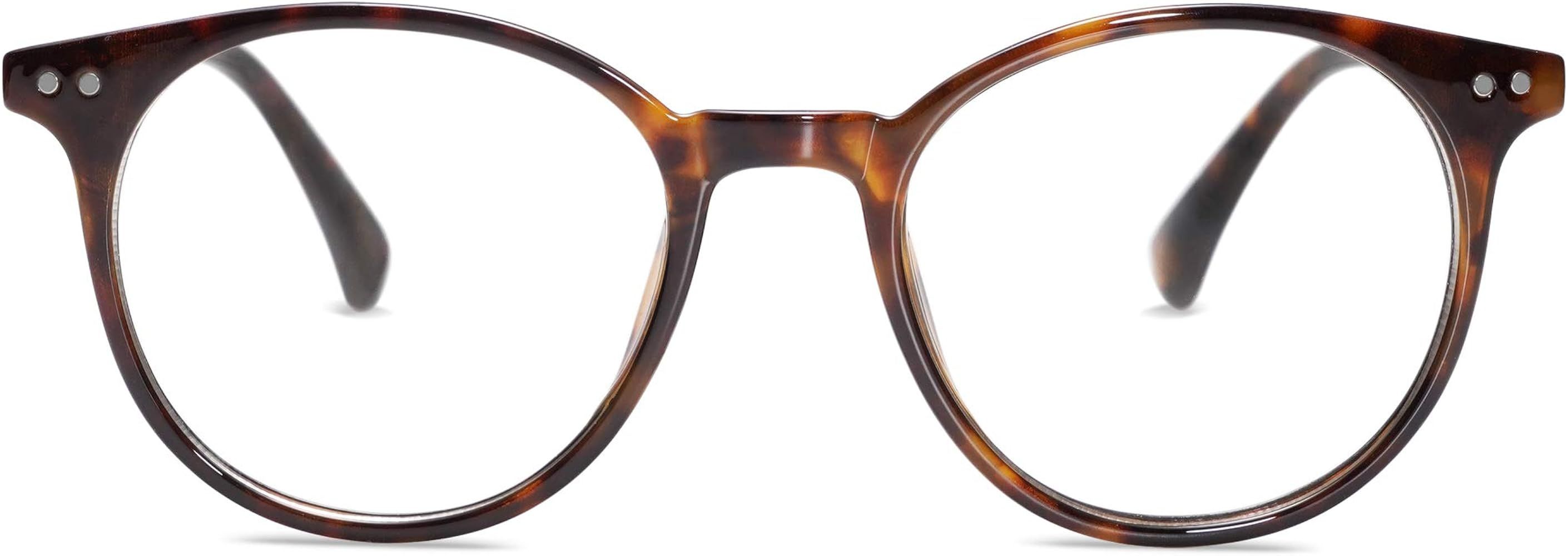 SOJOS Blue Light Blocking Glasses Women Men Vintage Round Eyeglasses SJ2113 | Amazon (US)