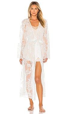 homebodii Madeleine Long Lace Robe in White from Revolve.com | Revolve Clothing (Global)