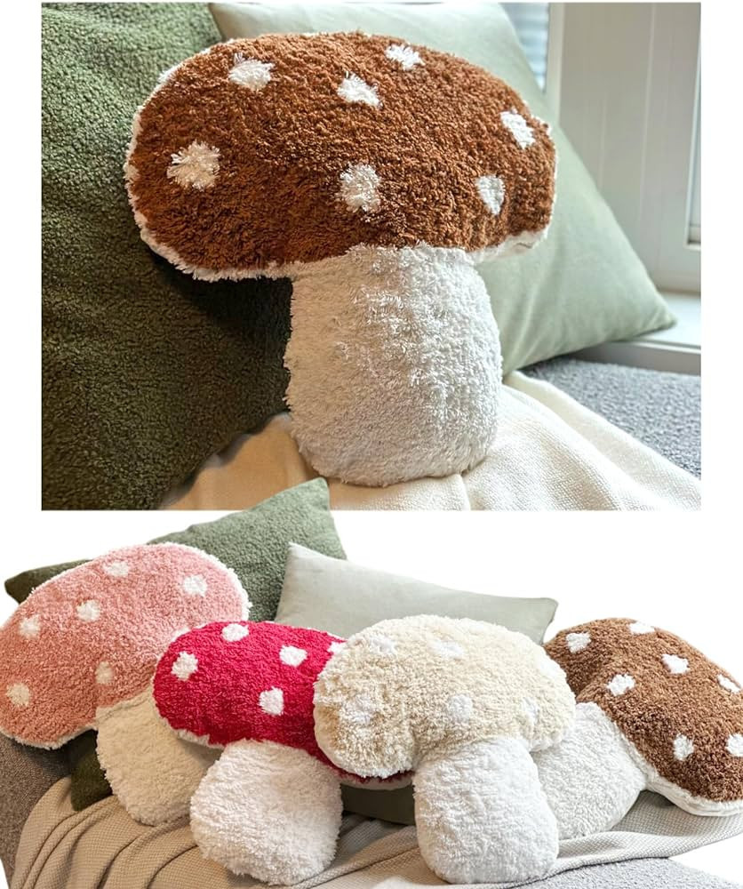 Dreamstall Mushroom Throw Pillow Tufted Mushroom Shape Decorative Cushion 15” x 15” – Mushr... | Amazon (US)