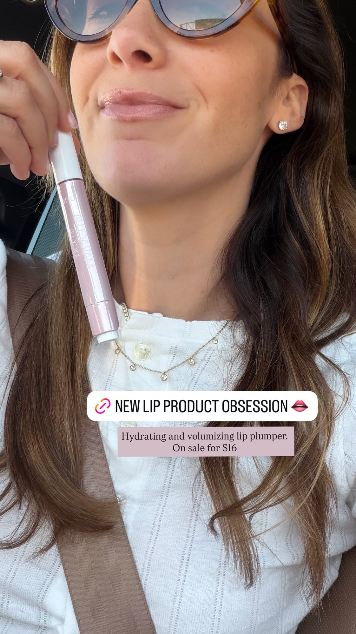 Hydrating and volumizing lip plumper. 
On sale for $16