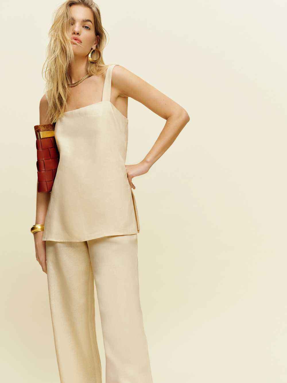 Kristen Linen Two Piece | Reformation (Global)