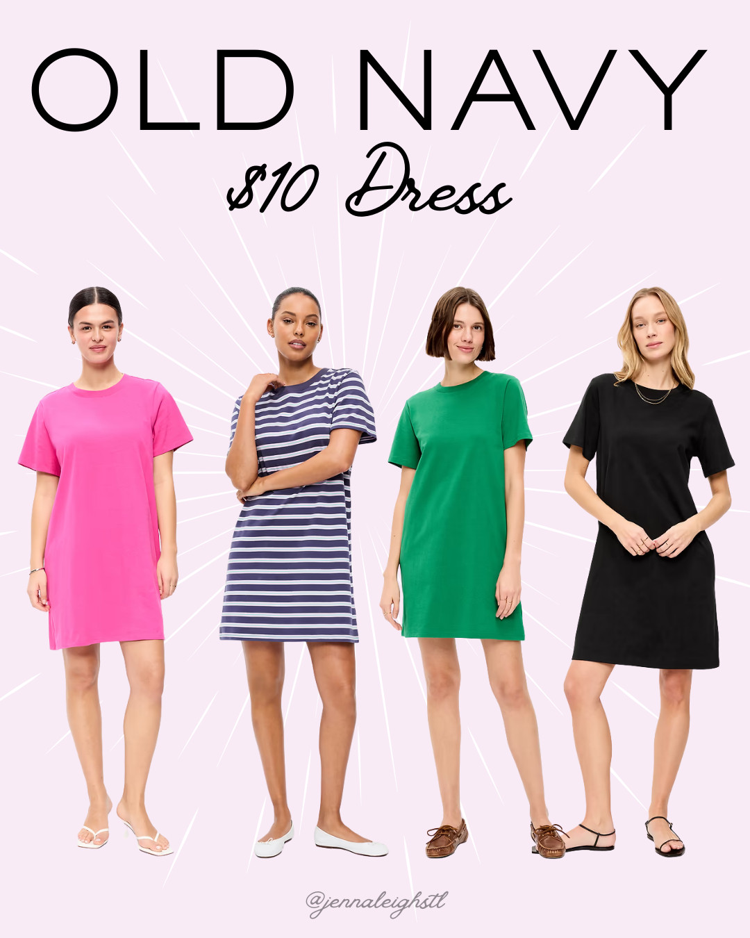 $10 Vintage Crew-Neck Mini T-Shirt Dresses at Old Navy right now. These are the perfect throw on and go dresses for summer and so easy to style with sneakers, sandals, or a denim jacket. 

 #LTKSeasonal #LTKSaleAlert #LTKMidsize