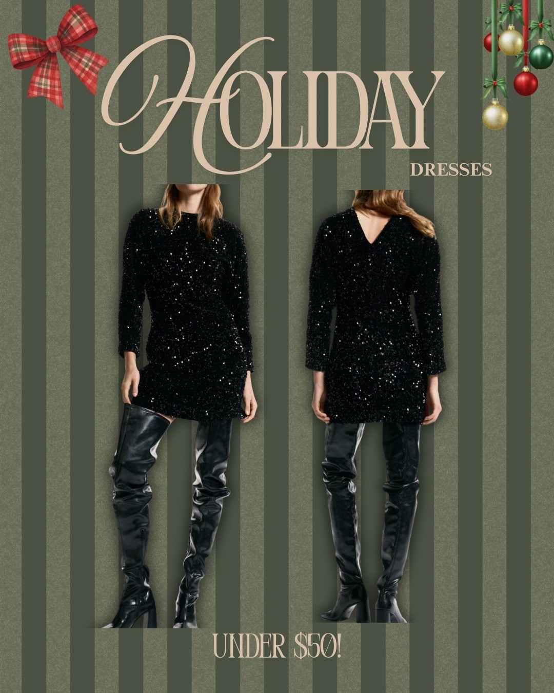 This H&M dress is already sold out in burgundy, so hurry to get it in black! 

Holiday dresses, festive dresses, New Year’s Eve dresses, festive outfit, Christmas party dress 

#LTKSeasonal #LTKFindsUnder50 #LTKHoliday