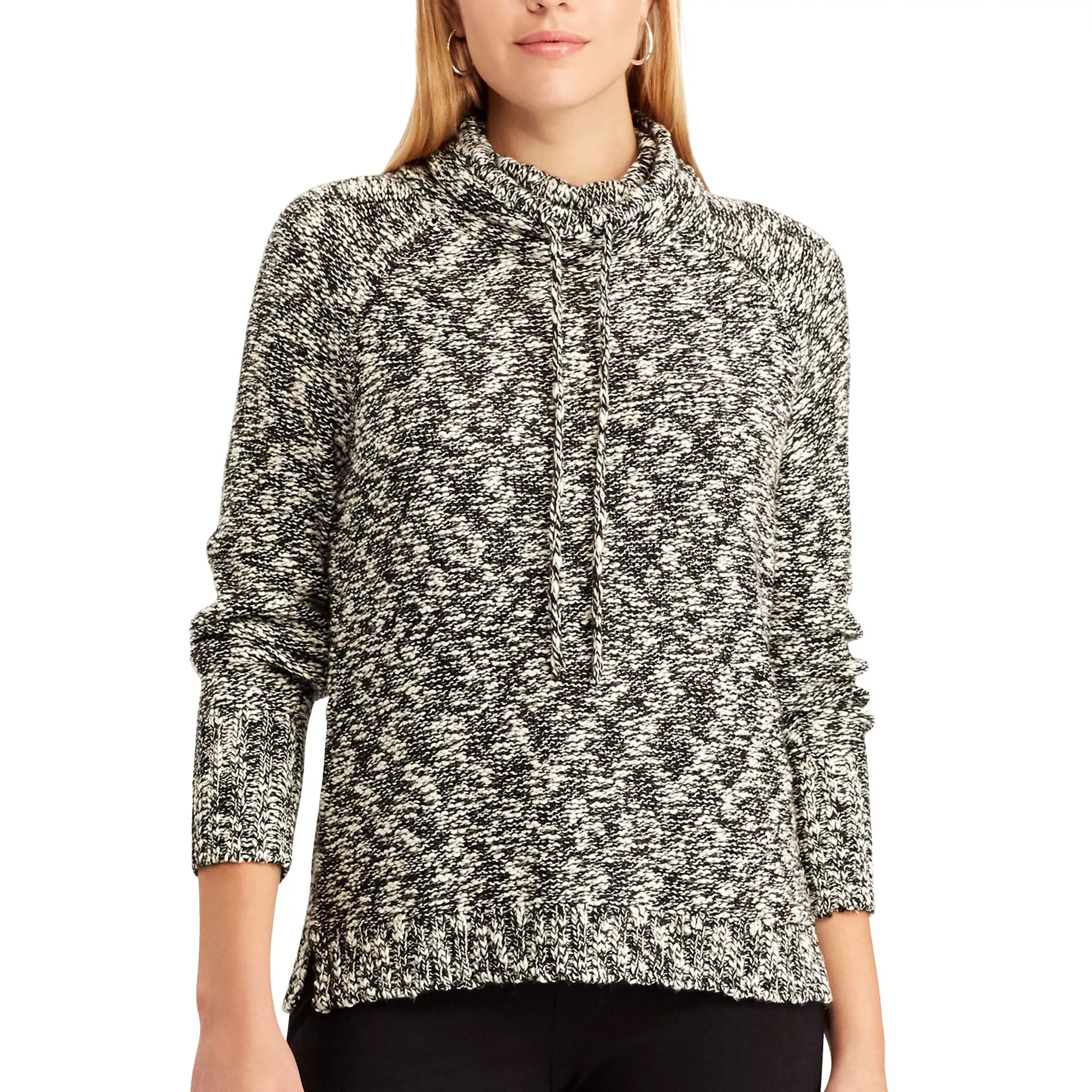 Women's Chaps Marled Funnel Neck Sweater | Kohl's