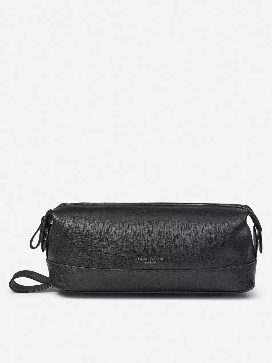 Logo-embellished zipped leather wash bag | Selfridges