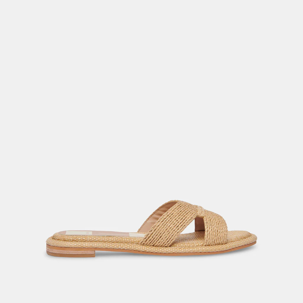 ATOMIC WIDE SANDALS LT NATURAL RAFFIA | DolceVita.com