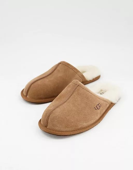 Ugg scuff sheepskin slippers in tan | ASOS (Global)