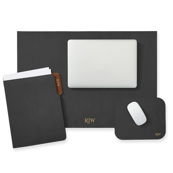 Italian Leather Desk Gift Set | Mark and Graham