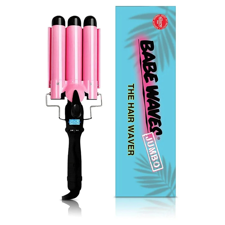 Babe Waves Jumbo Hair Curling Wand | Triple Barrel Waving Iron | Trademark Beauty Dual Voltage Ha... | Walmart (US)