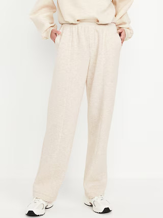 High-Waisted Bounce Fleece Trouser Sweatpants | Old Navy (US)