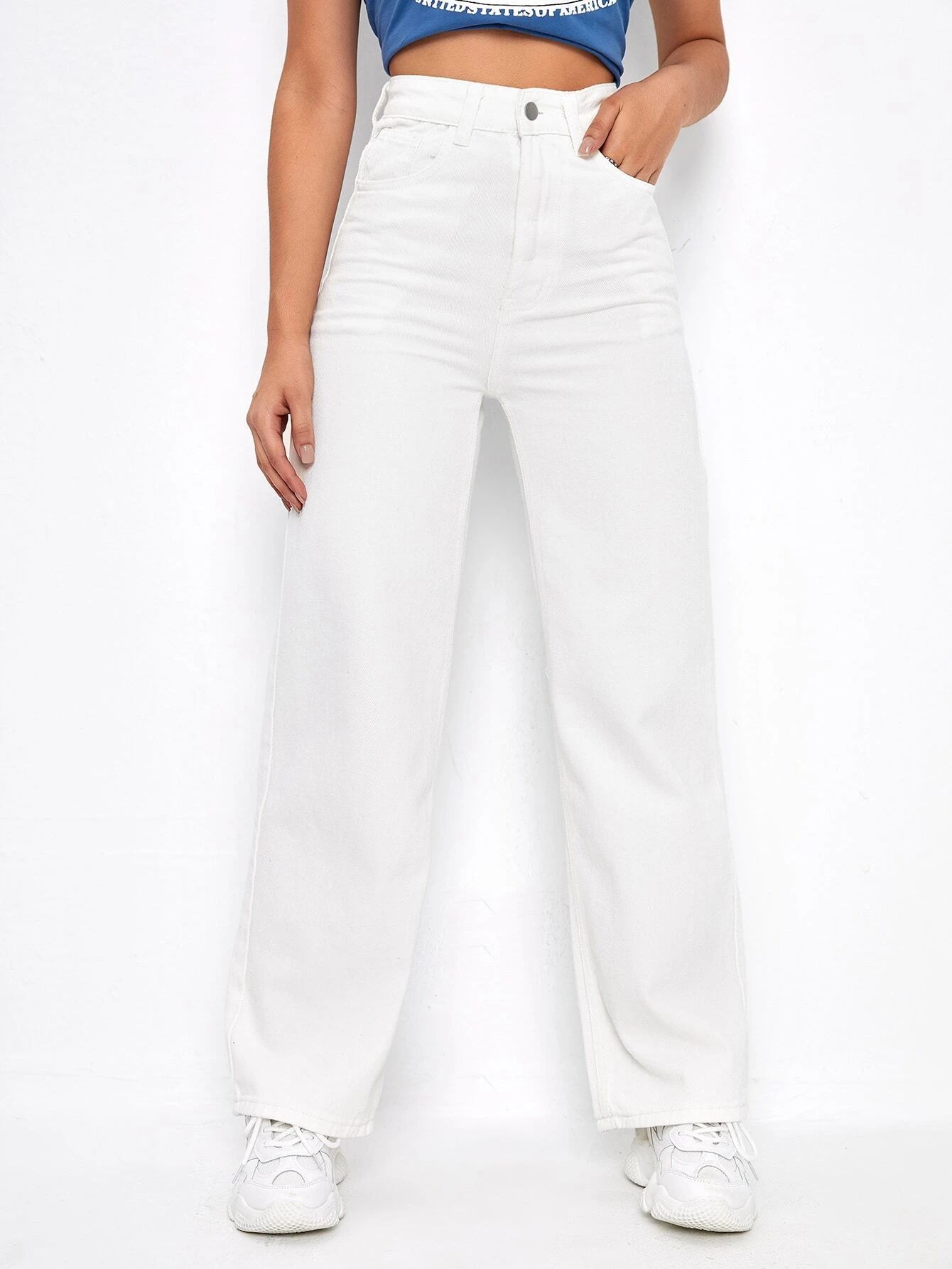 High Waist Straight Leg Jeans | SHEIN