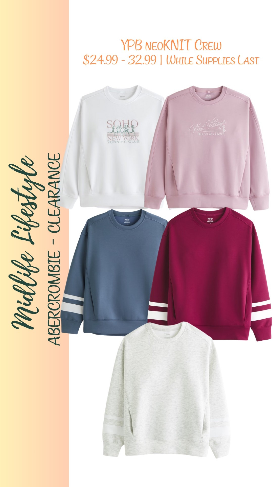 ✨ Abercrombie YPB neoKNIT Crew ✨
Soft, stylish, and on sale for $24.99 - $32.99! 😍 Perfect for everyday wear or layering up for cooler days.

🛍️ Shop now while supplies last!

#Abercrombie #neoKNIT #CrewNeck #ClearanceFind #FashionDeals #LTKsale #CozyStyle #SaleAlert

#LTKActive #LTKSaleAlert