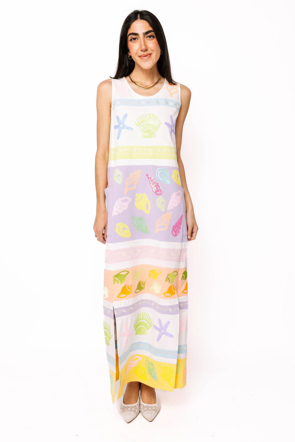 Colorblock Stripe Shell Tank Midi Dress | Queen of Sparkles