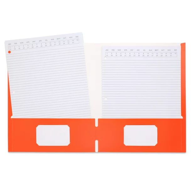 Pen + Gear Two Pocket Paper Folder, Solid Orange Color, Letter Size - Walmart.com | Walmart (US)