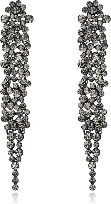 EVER FAITH Wedding Rhinestone Crystal Art Deco Statement Earring, Banquet Prom Long Chandelier Da... | Amazon (US)