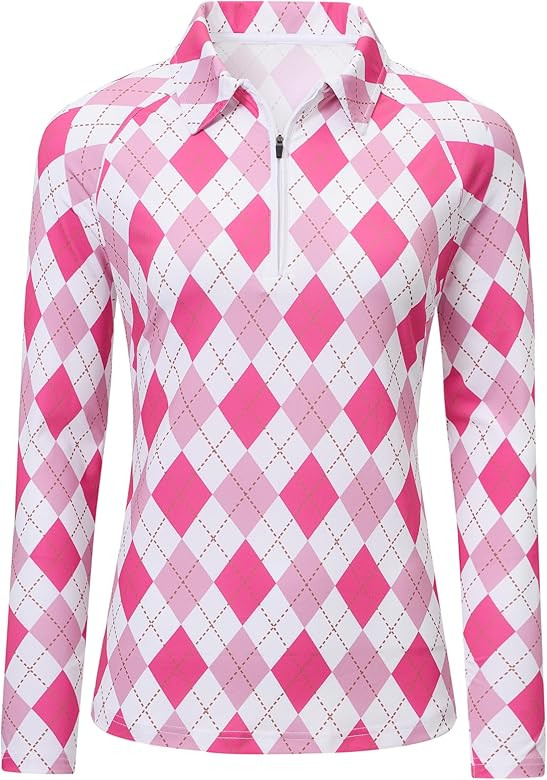 MoFiz Women's Long Sleeve Golf Polo Shirt 1/4 Zip UPF 50+ Sun Protection Quick Dry Workout Hiking... | Amazon (US)
