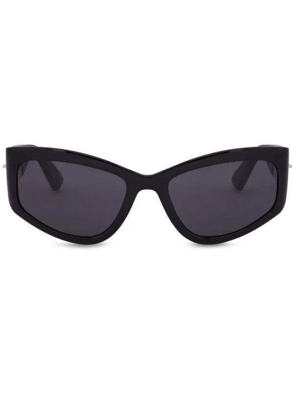 Moschino Eyewear zip-detail cat-eye Sunglasses  | Black | FARFETCH | Farfetch Global