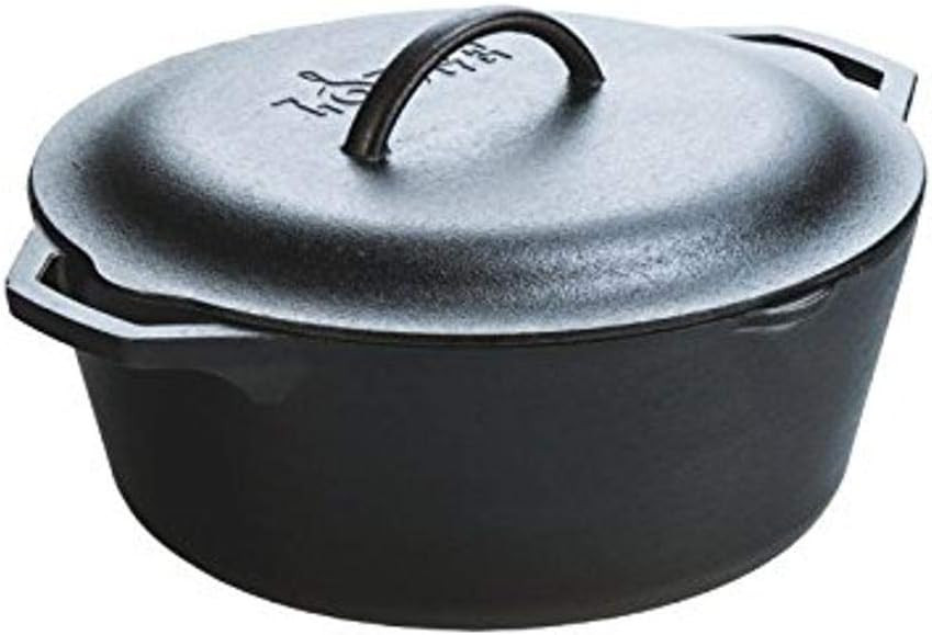 Lodge L10DOL3 Dutch Oven with Dual Handles, Pre-Seasoned, 7-Quart | Amazon (US)